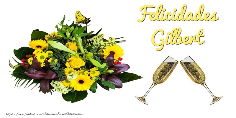 Felicitaciones de cumpleaños - Felicidades Gilbert