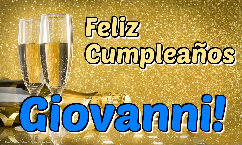 Felicitaciones de cumpleaños - Champán | Feliz Cumpleaños Giovanni!