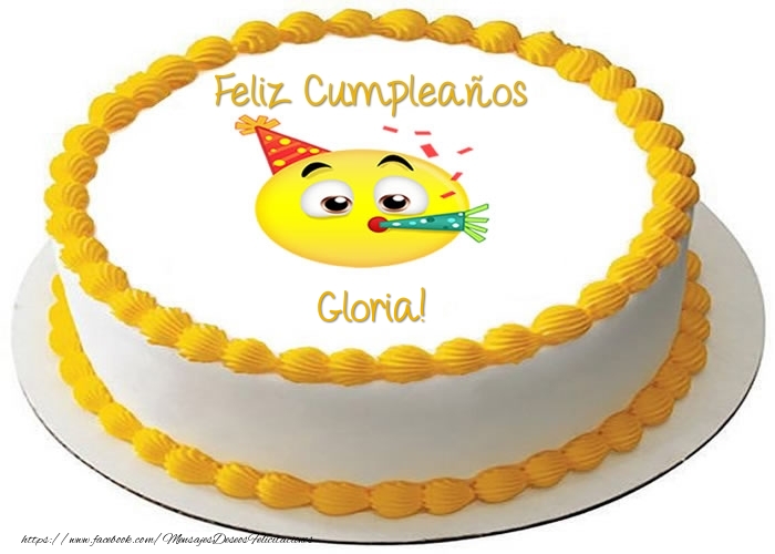 Felicitaciones de cumpleaños - Tartas | Tarta Feliz Cumpleaños Gloria!