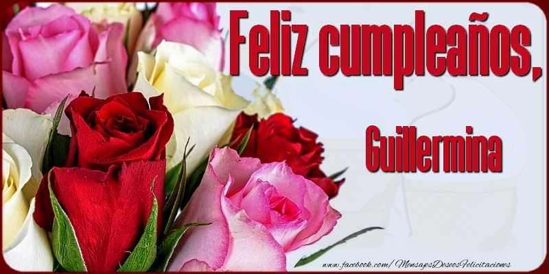 Felicitaciones de cumpleaños - Rosas | Feliz Cumpleaños, Guillermina!
