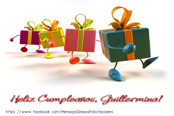 Felicitaciones de cumpleaños - ¡Feliz cumpleaños, Guillermina!