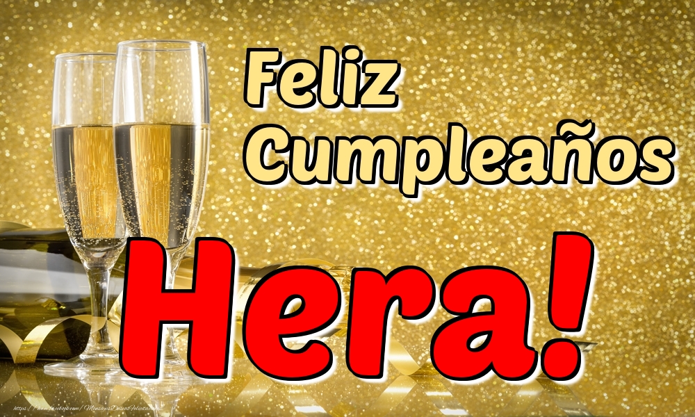 Felicitaciones de cumpleaños - Champán | Feliz Cumpleaños Hera!