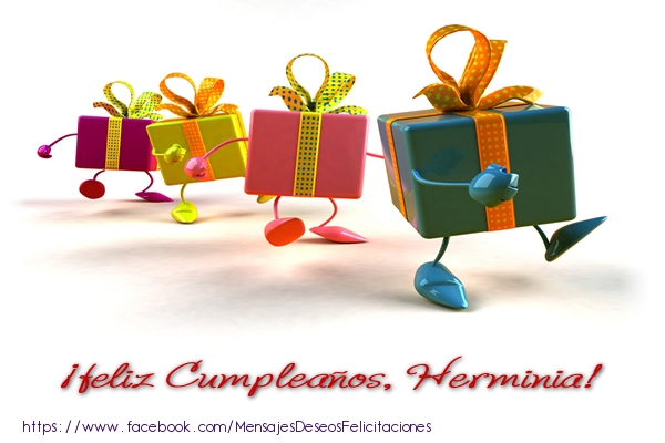 Felicitaciones de cumpleaños - ¡Feliz cumpleaños, Herminia!