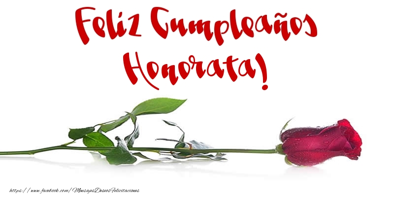 Felicitaciones de cumpleaños - Feliz Cumpleaños Honorata!