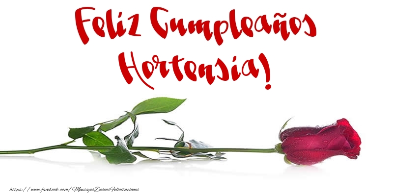 Felicitaciones de cumpleaños - Feliz Cumpleaños Hortensia!