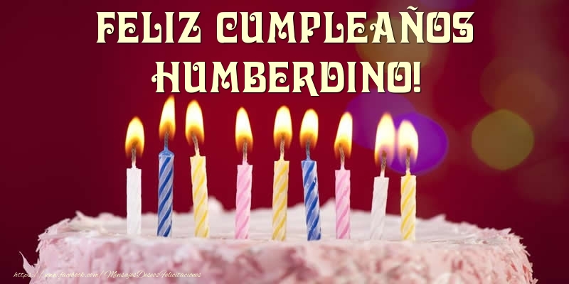 Felicitaciones de cumpleaños - Tarta - Feliz Cumpleaños, Humberdino!