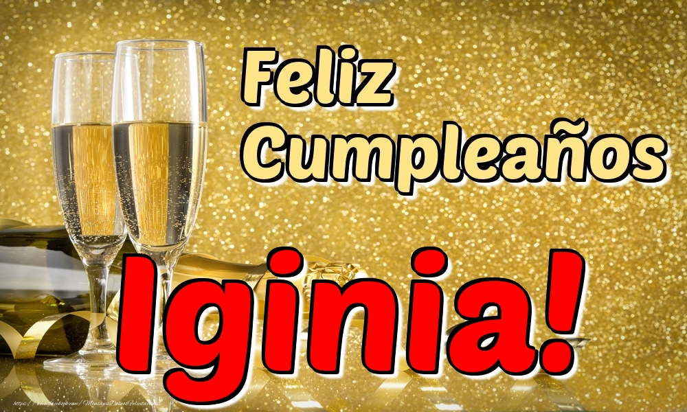 Felicitaciones de cumpleaños - Feliz Cumpleaños Iginia!