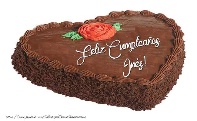  Felicitaciones de cumpleaños - Tarta Feliz Cumpleaños Inés!