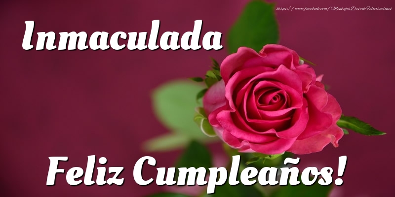 Felicitaciones de cumpleaños - Rosas | Inmaculada Feliz Cumpleaños!