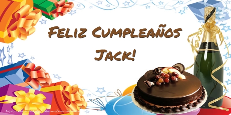 Felicitaciones de cumpleaños - Champán & Tartas | Feliz Cumpleaños Jack!