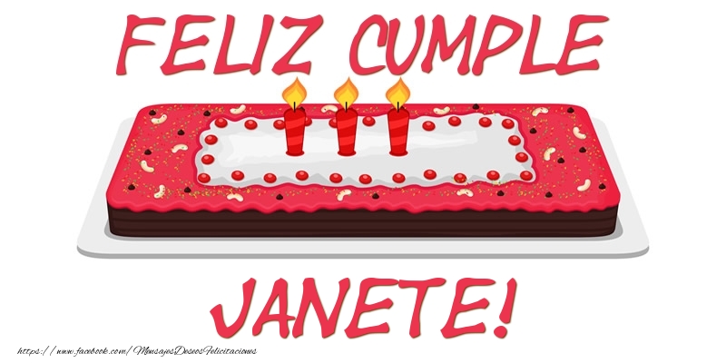 Felicitaciones de cumpleaños - Tartas | Feliz Cumple Janete!
