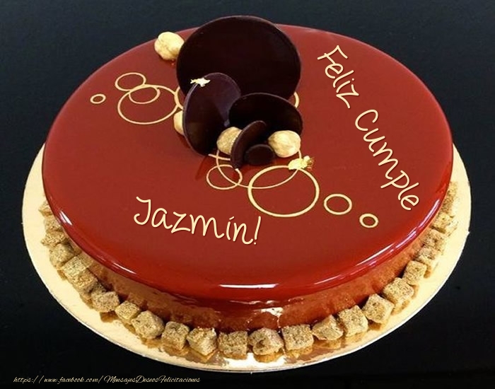 Felicitaciones de cumpleaños - Feliz Cumple Jazmín! - Tarta
