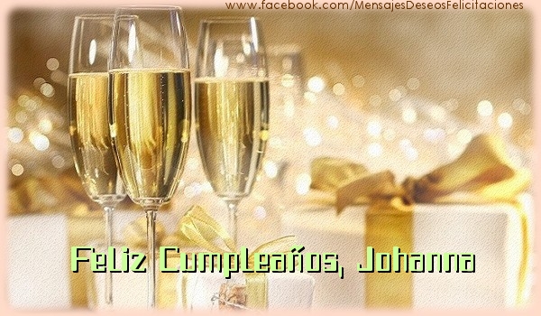 Felicitaciones de cumpleaños - Feliz cumpleaños, Johanna