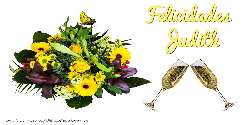 Felicitaciones de cumpleaños - Felicidades Judith