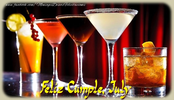 Felicitaciones de cumpleaños - Champán | Feliz Cumple, July