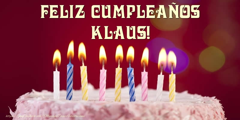 Felicitaciones de cumpleaños - Tarta - Feliz Cumpleaños, Klaus!