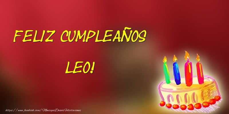 Felicitaciones de cumpleaños - Tartas | Feliz cumpleaños Leo!