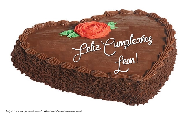Felicitaciones de cumpleaños - Tarta Feliz Cumpleaños Leon!