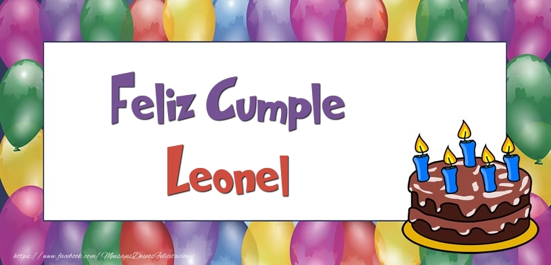 Felicitaciones de cumpleaños - Globos & Tartas | Feliz Cumple Leonel