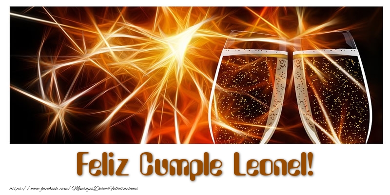 Felicitaciones de cumpleaños - Champán | Feliz Cumple Leonel!