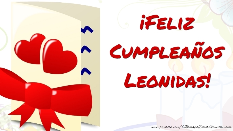 Felicitaciones de cumpleaños - Corazón | ¡Feliz Cumpleaños Leonidas