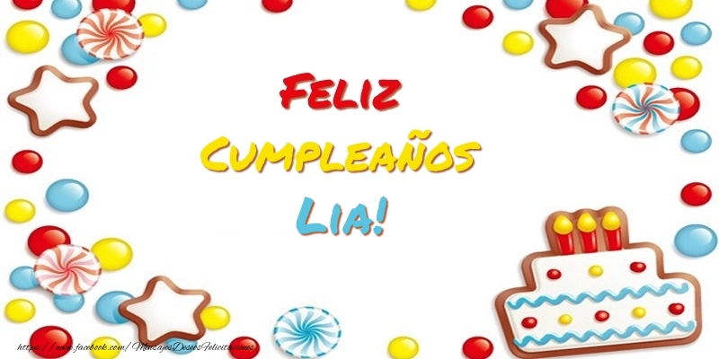 Felicitaciones de cumpleaños - Tartas | Cumpleaños Lia