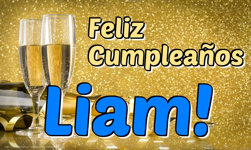Felicitaciones de cumpleaños - Champán | Feliz Cumpleaños Liam!