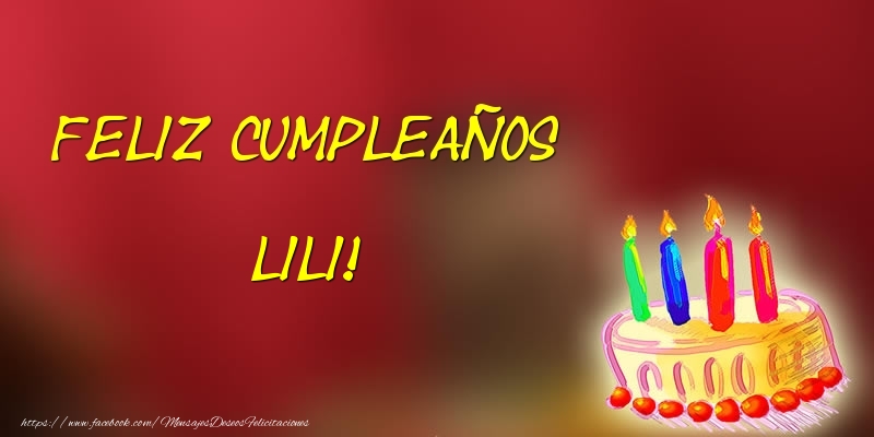 Felicitaciones de cumpleaños - Tartas | Feliz cumpleaños Lili!