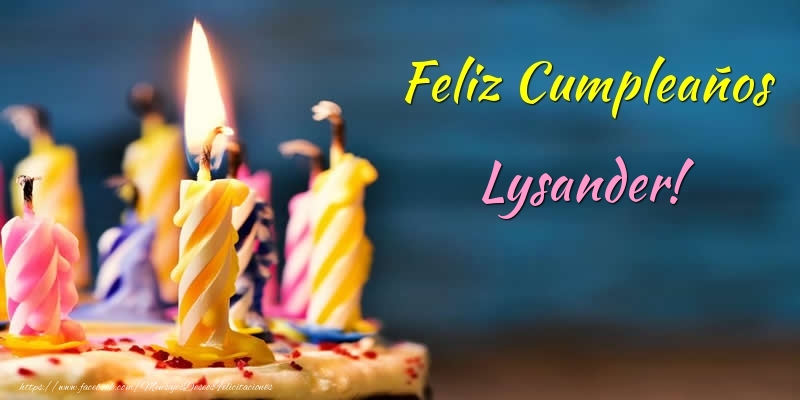 Felicitaciones de cumpleaños - Tartas & Vela | Feliz Cumpleaños Lysander!