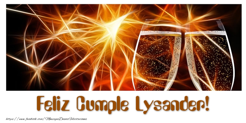 Felicitaciones de cumpleaños - Champán | Feliz Cumple Lysander!