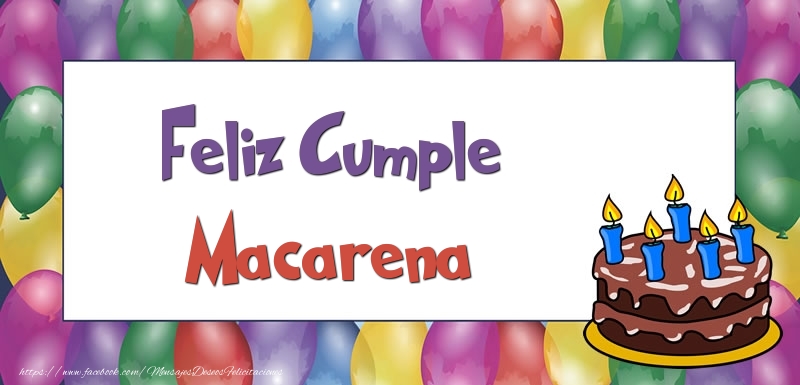 Felicitaciones de cumpleaños - Feliz Cumple Macarena