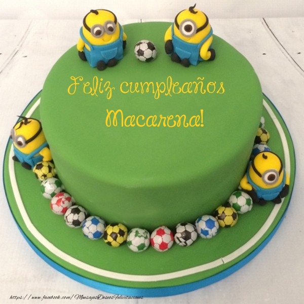 Felicitaciones de cumpleaños - Tartas | Feliz cumpleaños, Macarena!