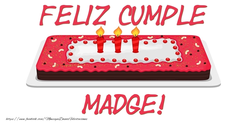 Felicitaciones de cumpleaños - Tartas | Feliz Cumple Madge!