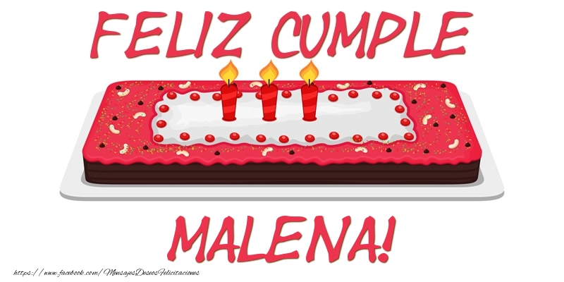 Felicitaciones de cumpleaños - Tartas | Feliz Cumple Malena!