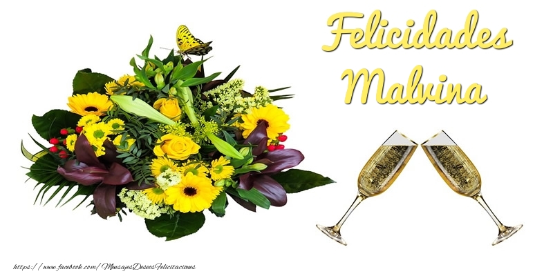 Felicitaciones de cumpleaños - Felicidades Malvina