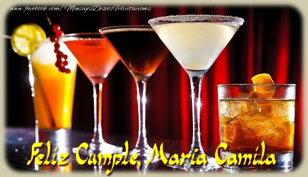 Felicitaciones de cumpleaños - Champán | Feliz Cumple, María Camila