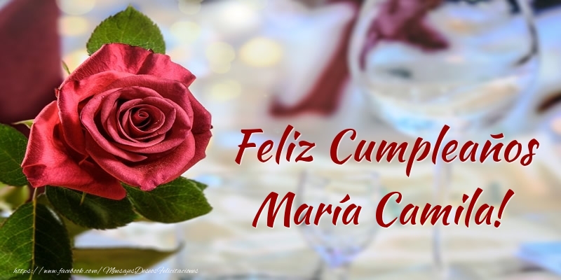 Felicitaciones de cumpleaños - Rosas | Feliz Cumpleaños María Camila!