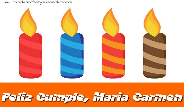 Felicitaciones de cumpleaños - Vela | Feliz Cumpleaños, Maria Carmen!
