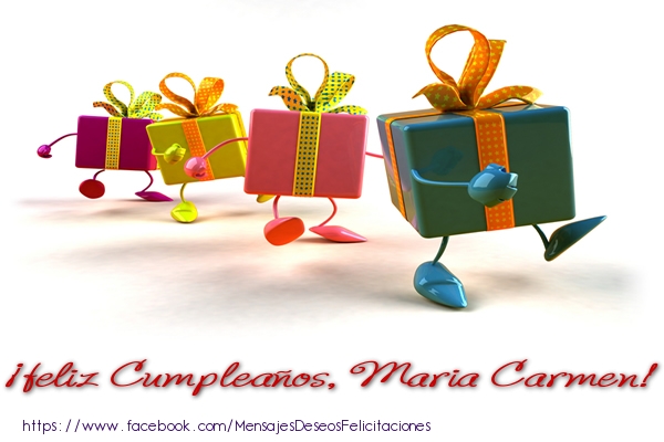 Felicitaciones de cumpleaños - Regalo | ¡Feliz cumpleaños, Maria Carmen!