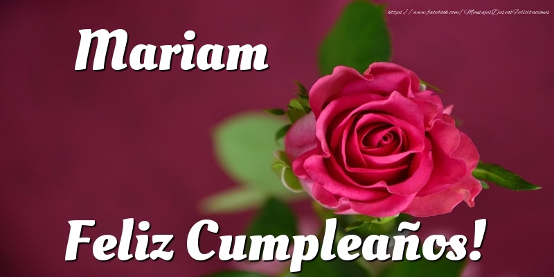 Felicitaciones de cumpleaños - Rosas | Mariam Feliz Cumpleaños!