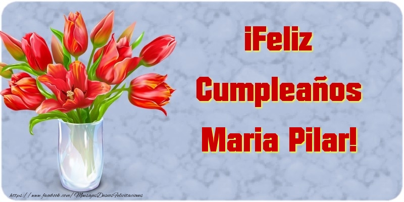 Felicitaciones de cumpleaños - ¡Feliz Cumpleaños Maria Pilar