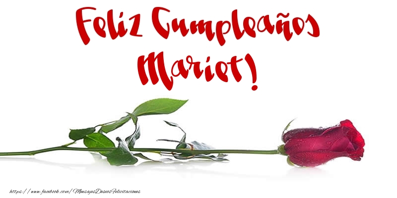 Felicitaciones de cumpleaños - Feliz Cumpleaños Mariet!