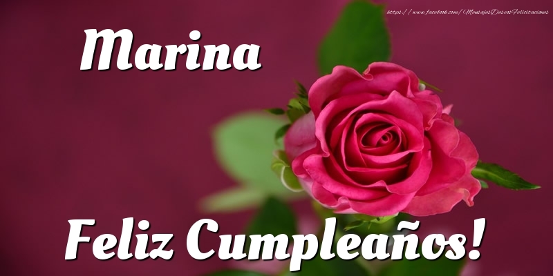 Felicitaciones de cumpleaños - Rosas | Marina Feliz Cumpleaños!