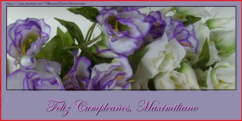 Felicitaciones de cumpleaños - Flores | Feliz cumpleaños, Maximiliano