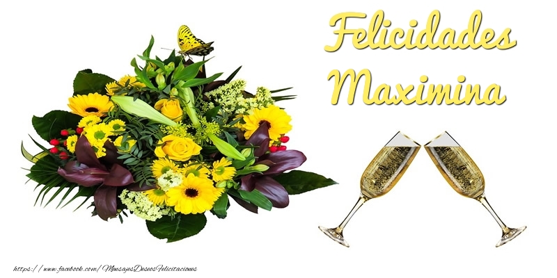 Felicitaciones de cumpleaños - Felicidades Maximina