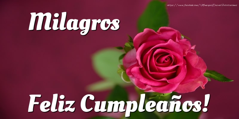 Felicitaciones de cumpleaños - Rosas | Milagros Feliz Cumpleaños!