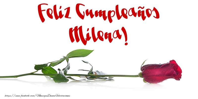 Felicitaciones de cumpleaños - Feliz Cumpleaños Milena!