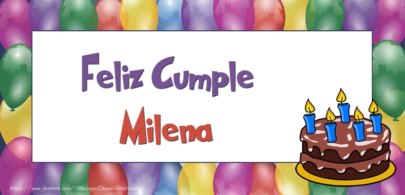 Felicitaciones de cumpleaños - Feliz Cumple Milena