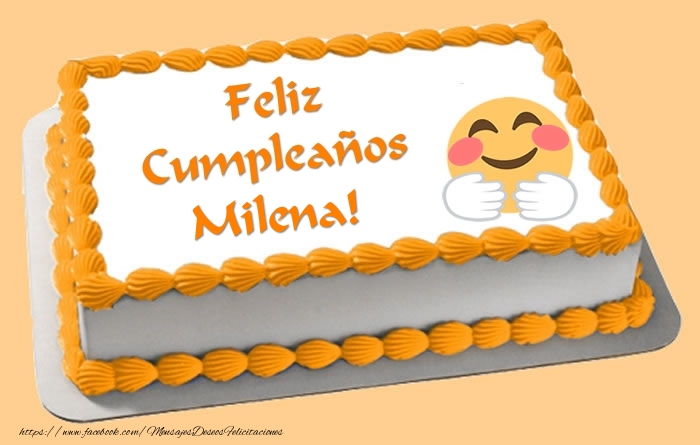Felicitaciones de cumpleaños - Tartas | Tarta Feliz Cumpleaños Milena!