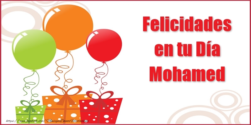 Felicitaciones de cumpleaños - Globos | Felicidades en tu Día Mohamed